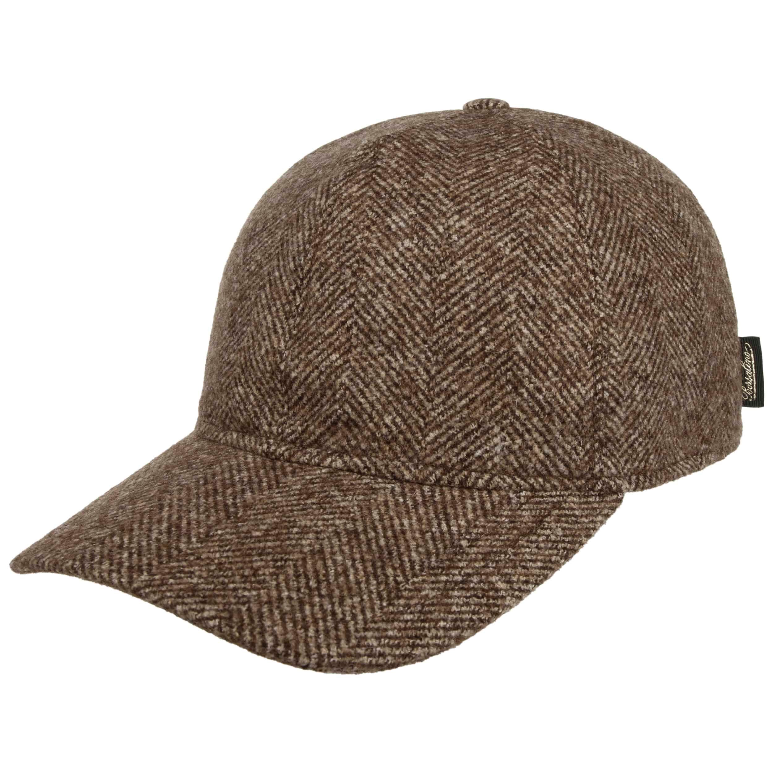 帽子 CPH 510WH WOOL HERRINGBONE CASQUETTE Herringbone Wool Mix Cap by Borsalino - £160.95