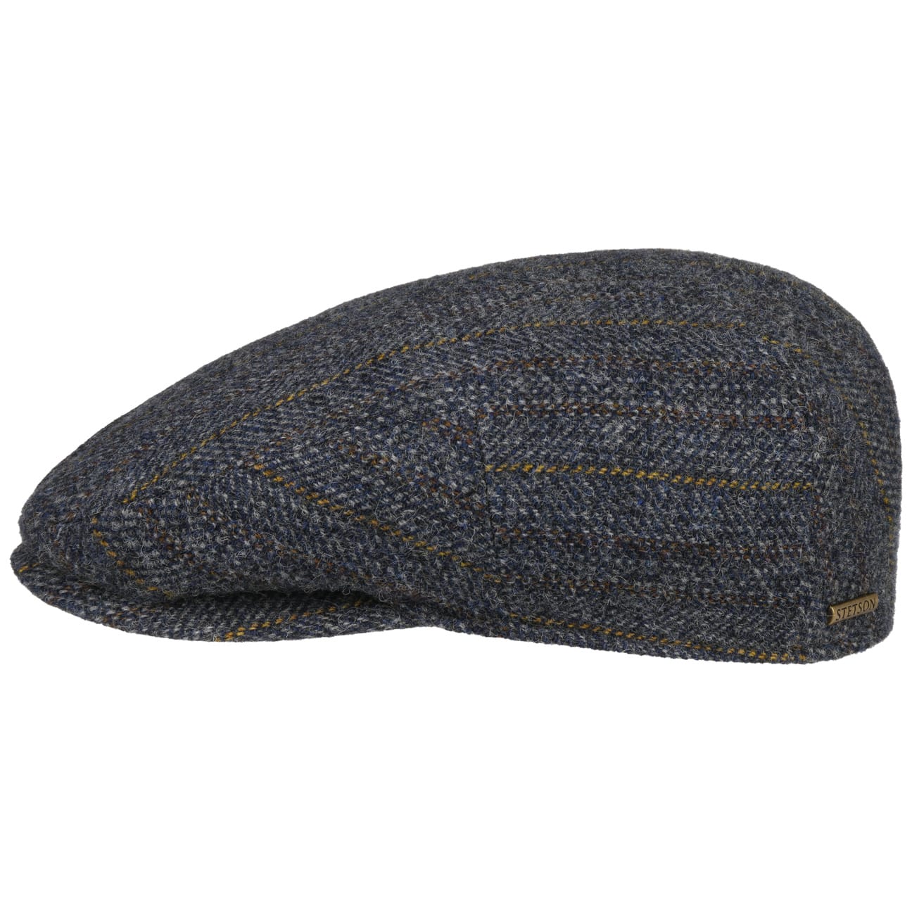 Kent Herringbone Stripe Flat Cap by Stetson --> Shop Hats, Beanies