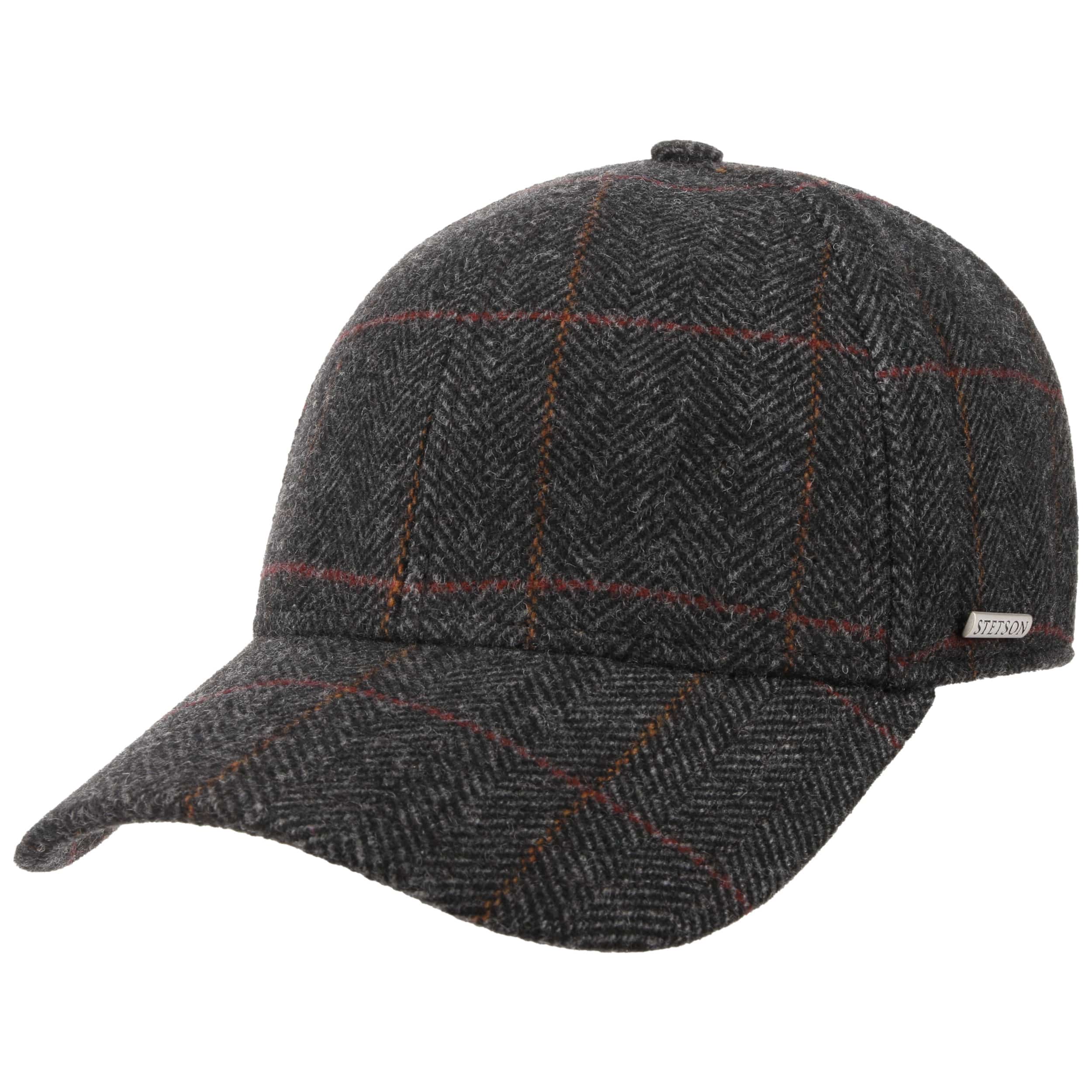 Plaid wool cap with ear flaps on sale