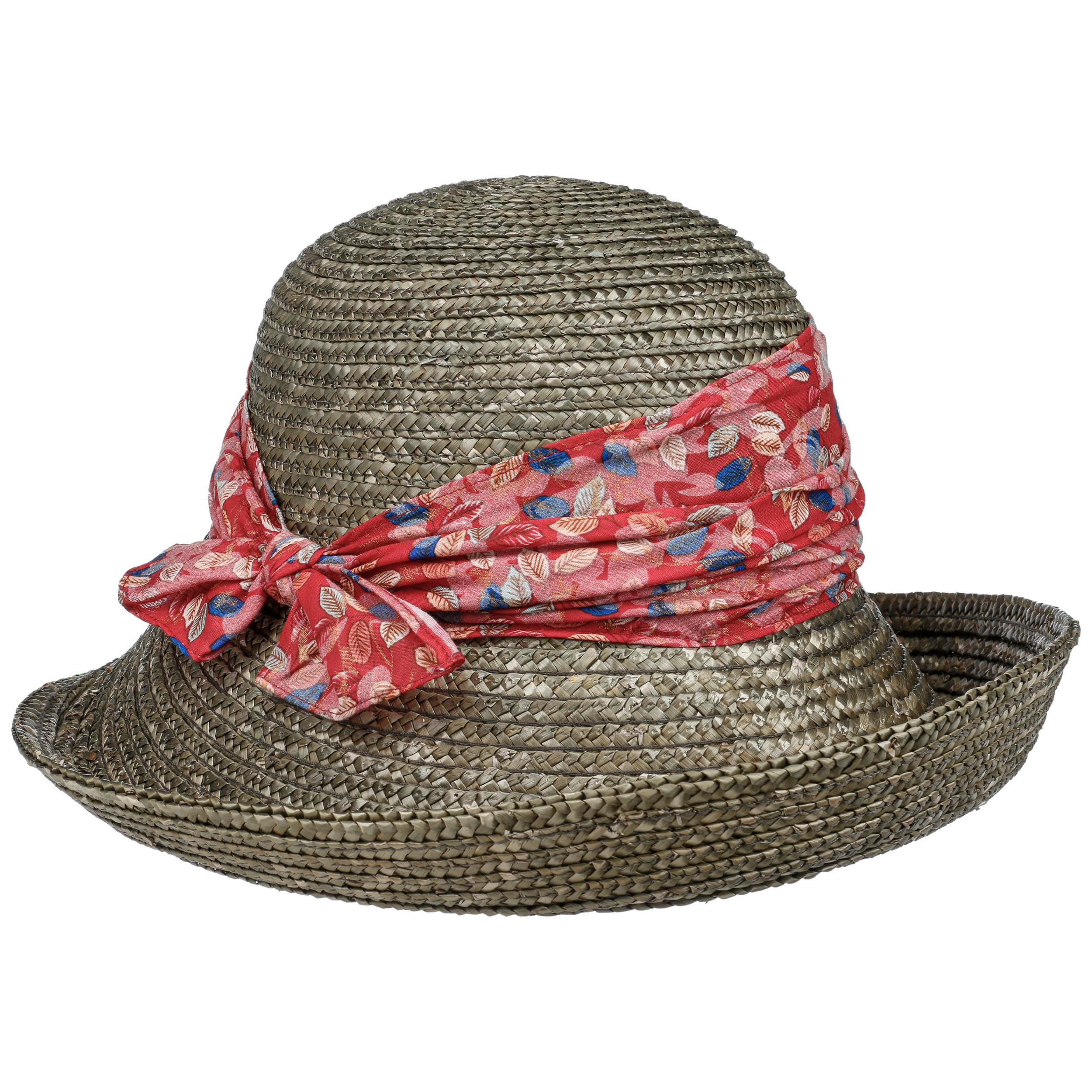 Marile Straw Cloche by Seeberger Col. Olive, Size One Size