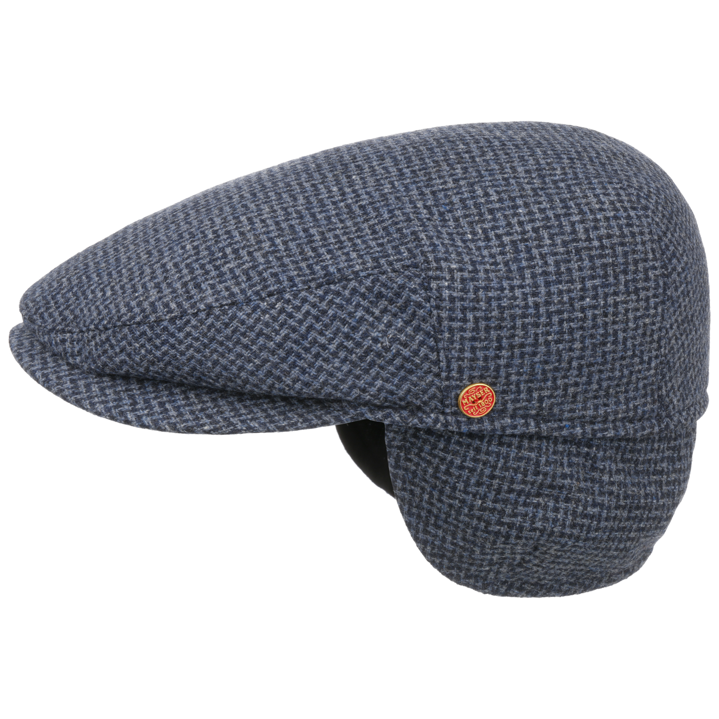 Merlino Zigzag Flat Cap with Ear Flaps by Mayser - £95.95