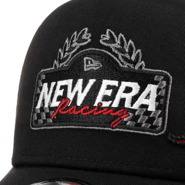 New Era Trucker pet zwart verstelbaar snapback hoed mesh A-Frame gebogen vizier
