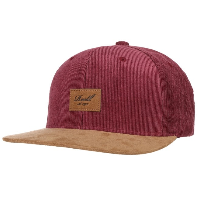 maroon suede cap