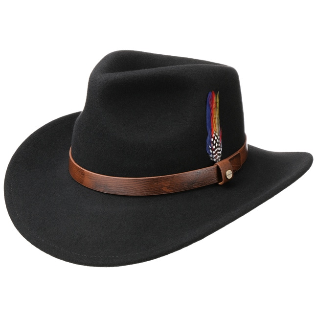 womens black stetson hat