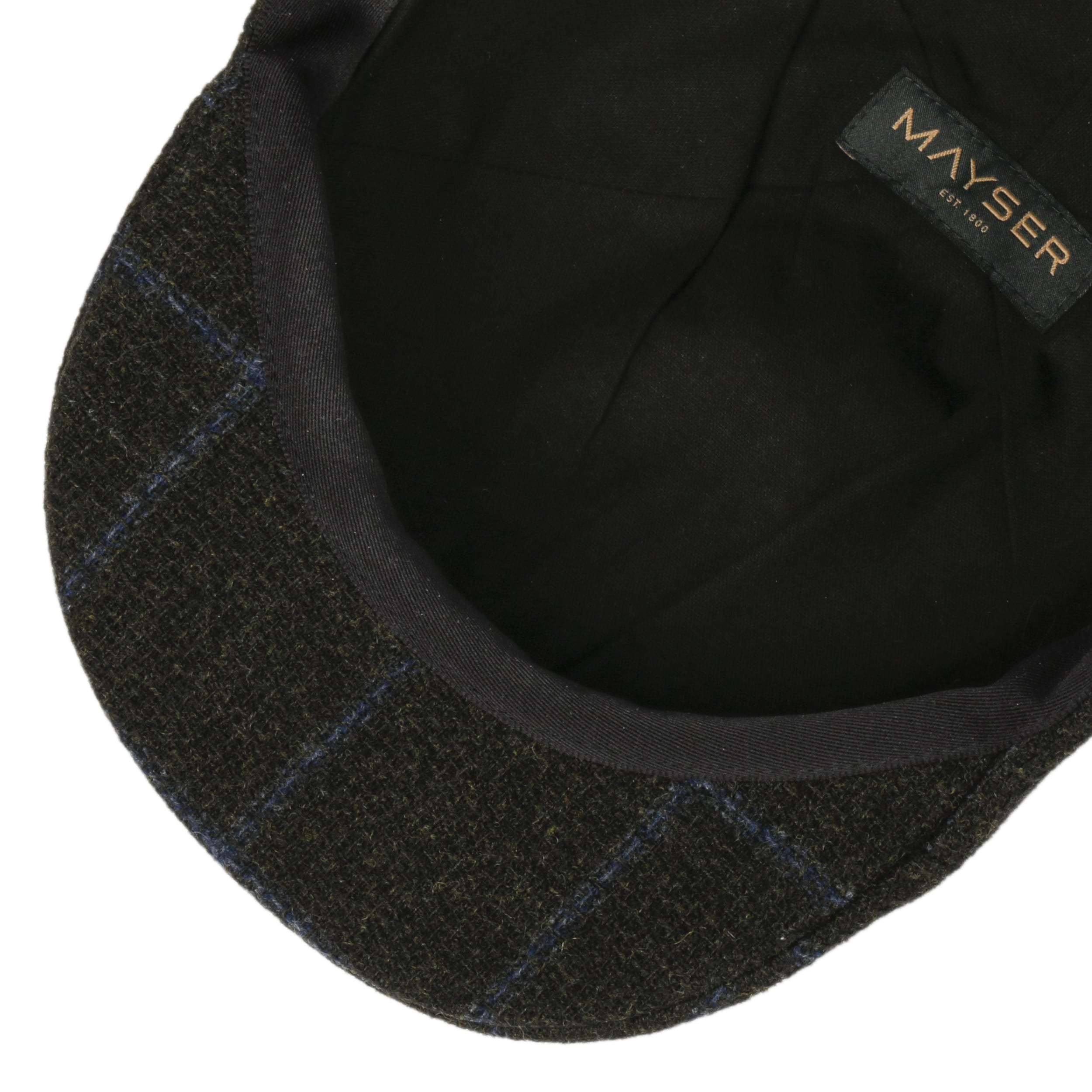 Paddy Wool Check Flat Cap by Mayser £46.95