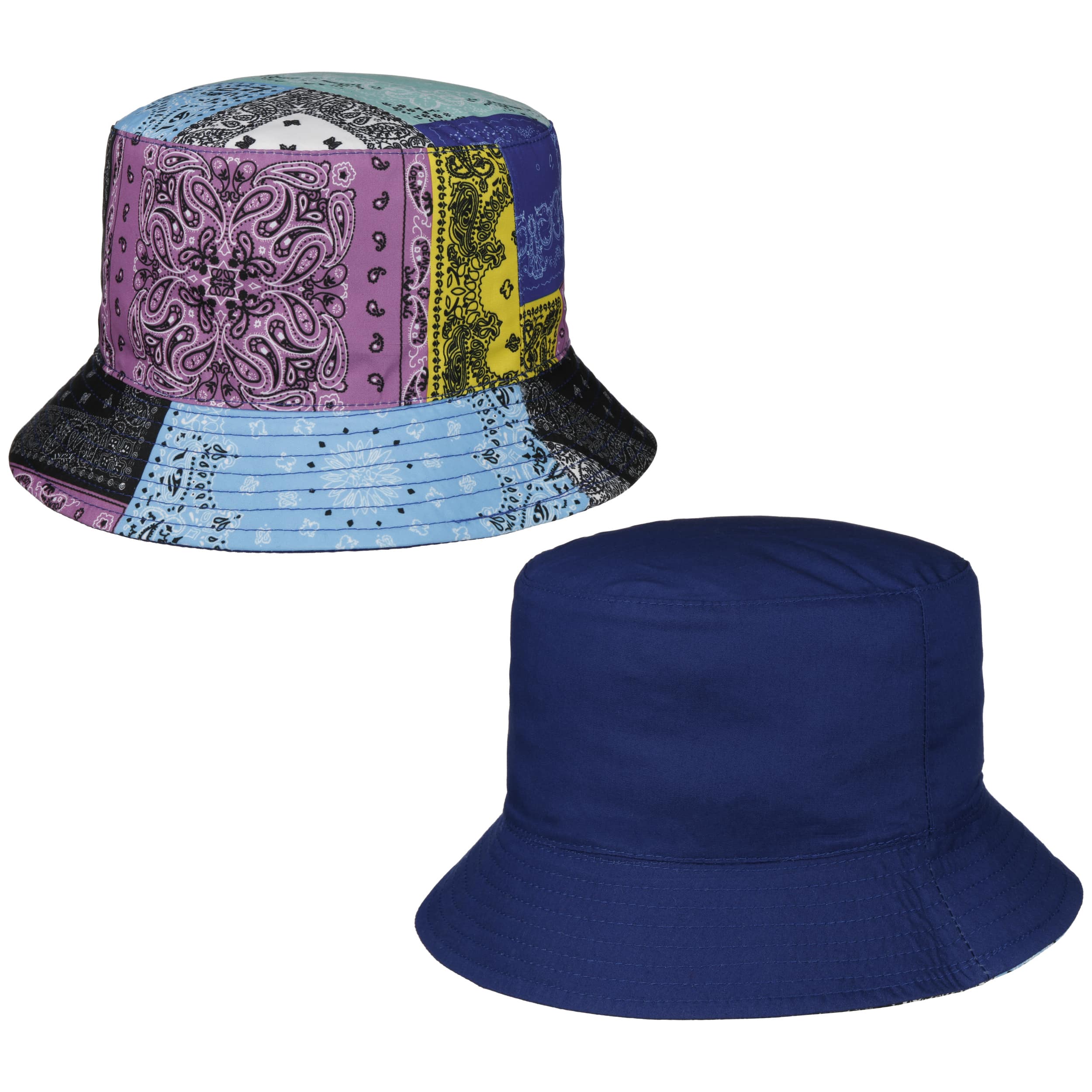 Reversible Pattern-Mix Bucket Hat by Lipodo