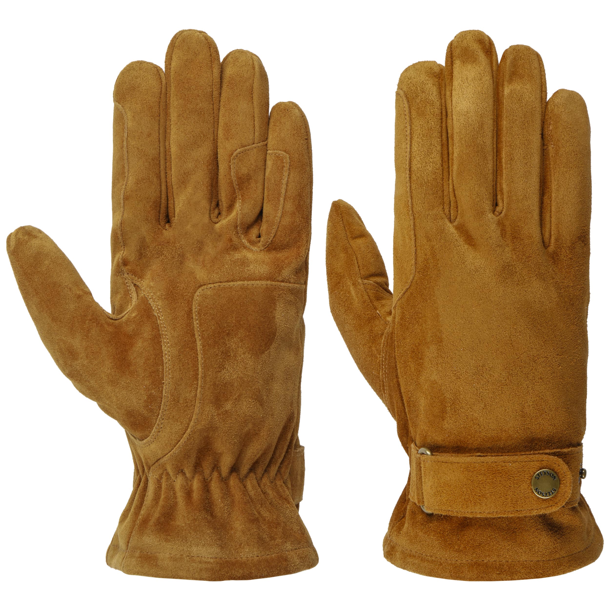 Tan leather gloves deals