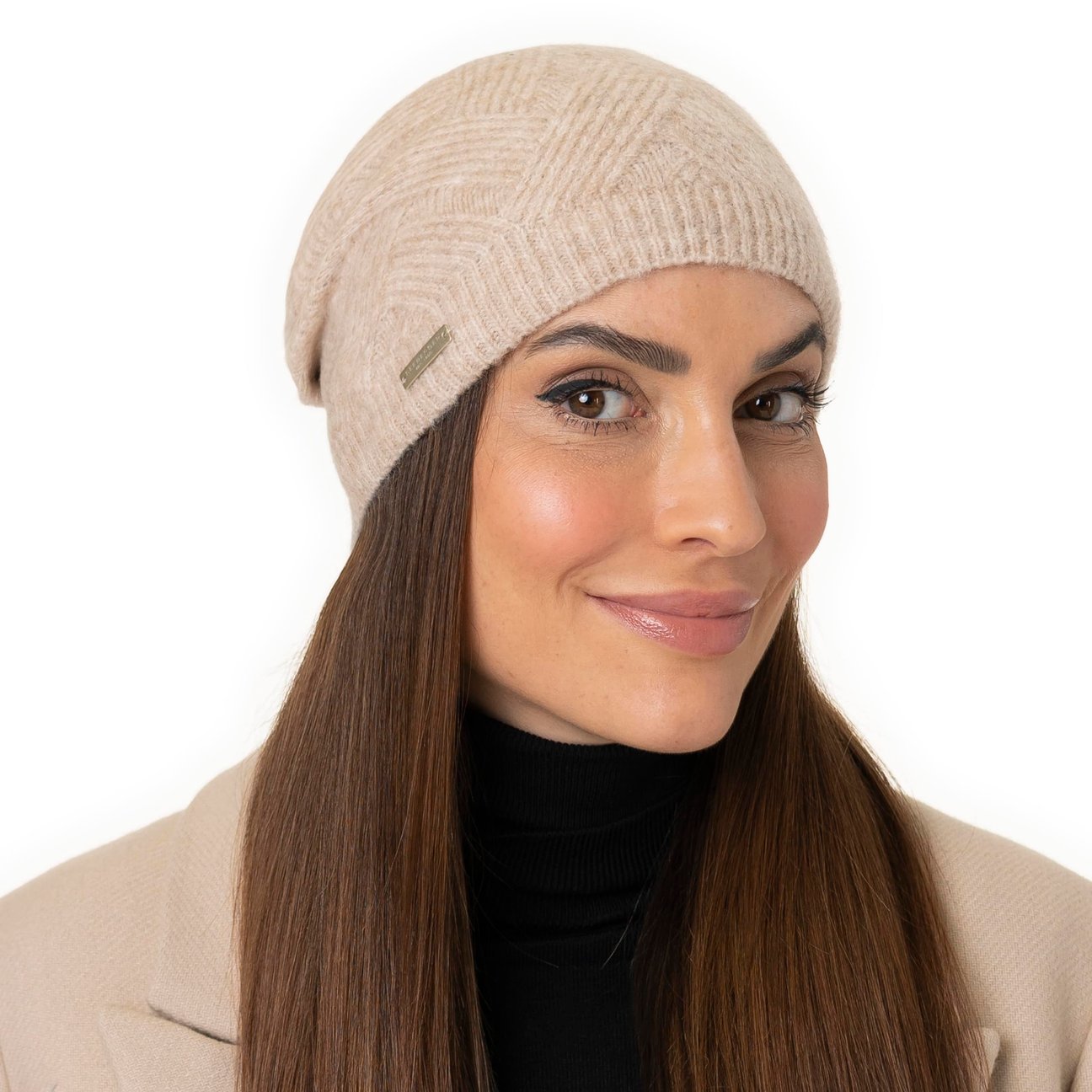Beanie in Cachemire con Bordo Arrotolato by Lierys - € 99,95