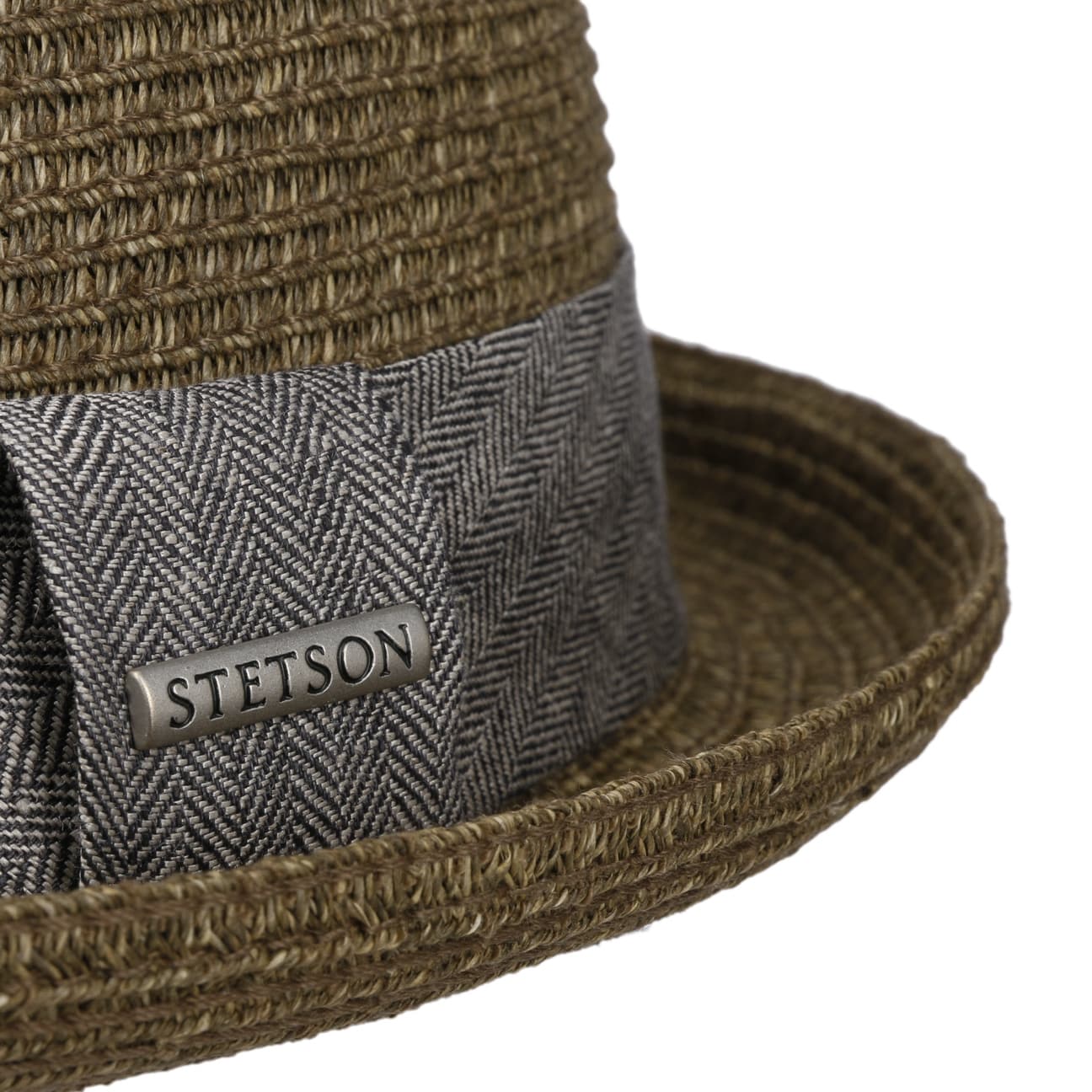 Cappello Paglia Stetson Pork Pie - Uomo/Donna, Estate, Tinta Unita, Viscosa