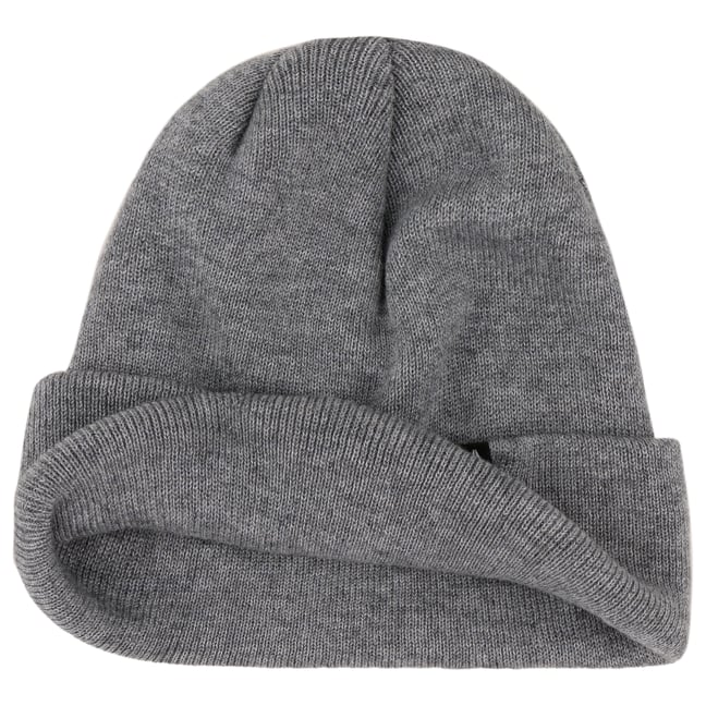 Concept One The Rolling Stones Beanie Hat, Winter Knit Cap With Rubber Patch Lips Logo And Cuff, Black, Size
