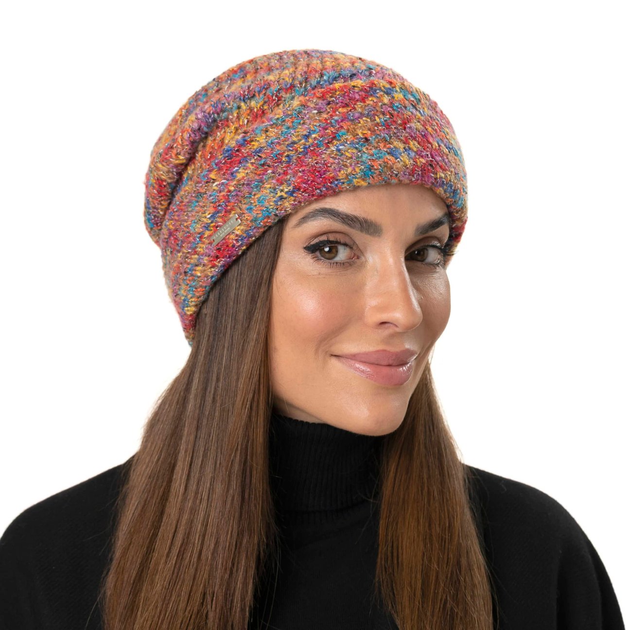 So Many Colours Beanie with Cuff by Seeberger Col. Mixed Colours, Size One Size