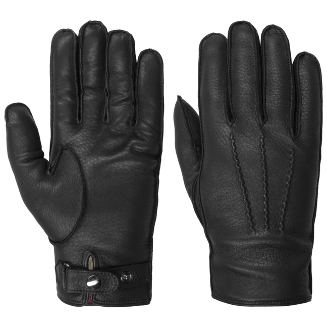 black deer skin gloves