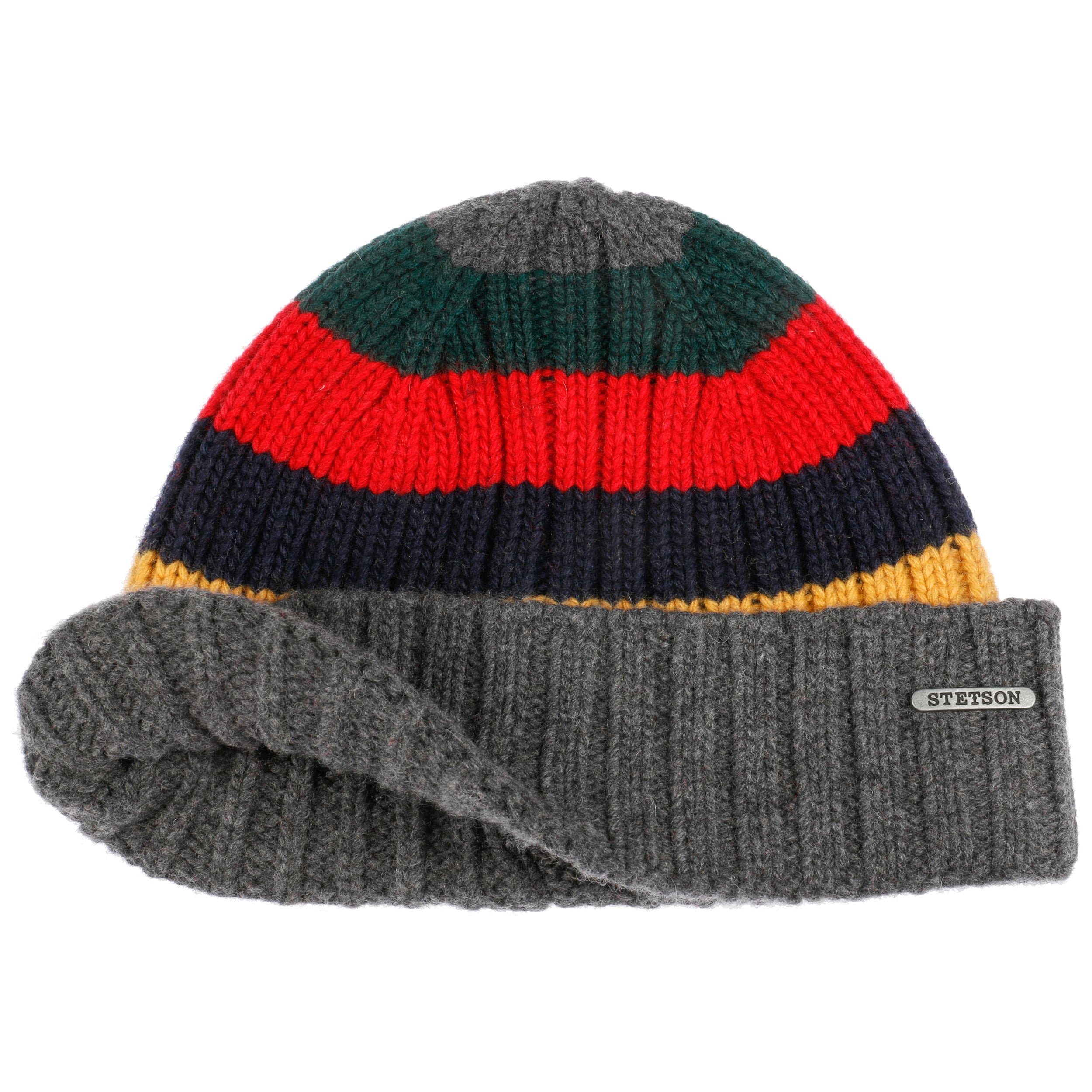 Stetson - Stripes Cashmere Beanie - Grey