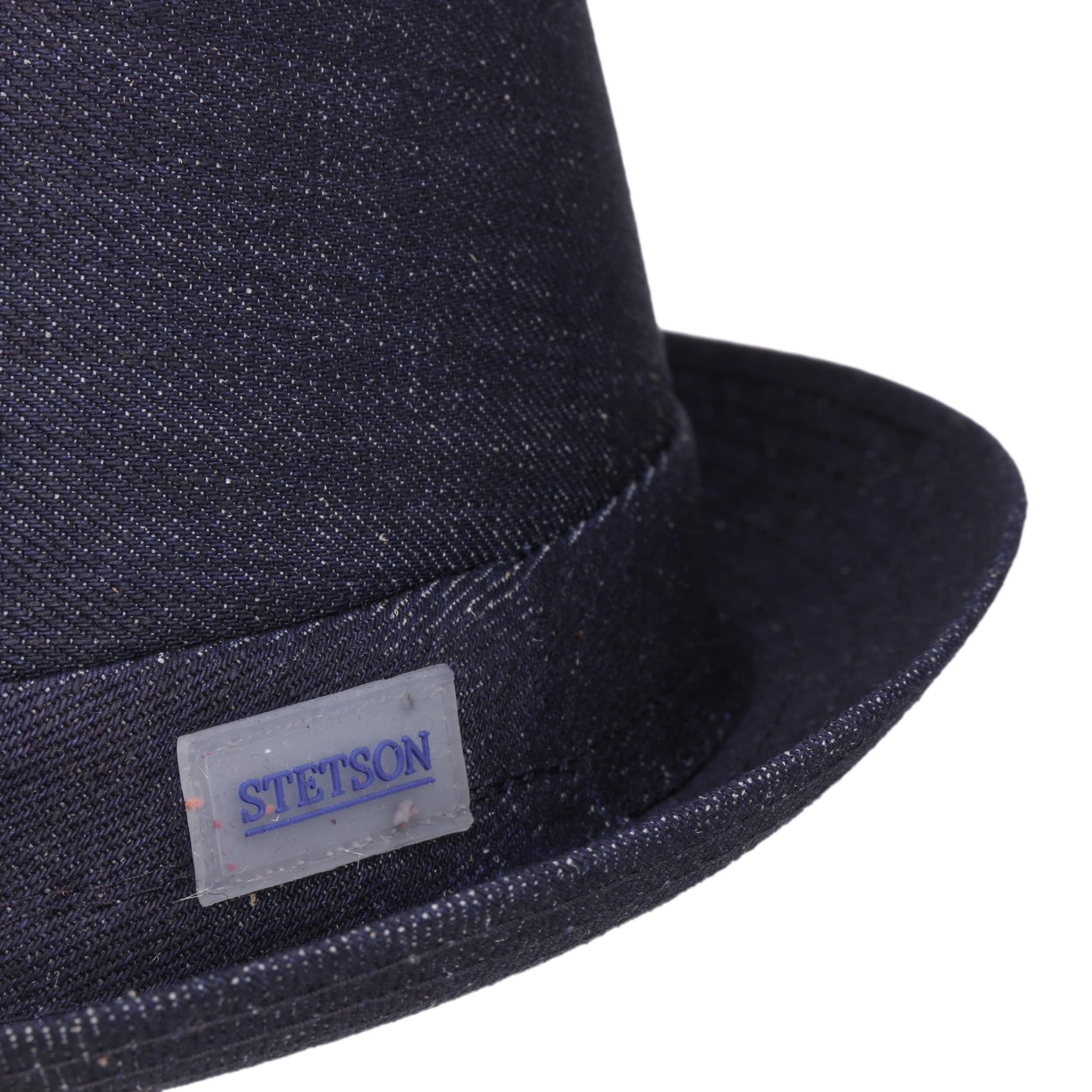 Sombrero Pork Pie De Denim Sostenible Stetson - Vaquero Moderno Hecho En Italia - Talla M (56-57 Cm)