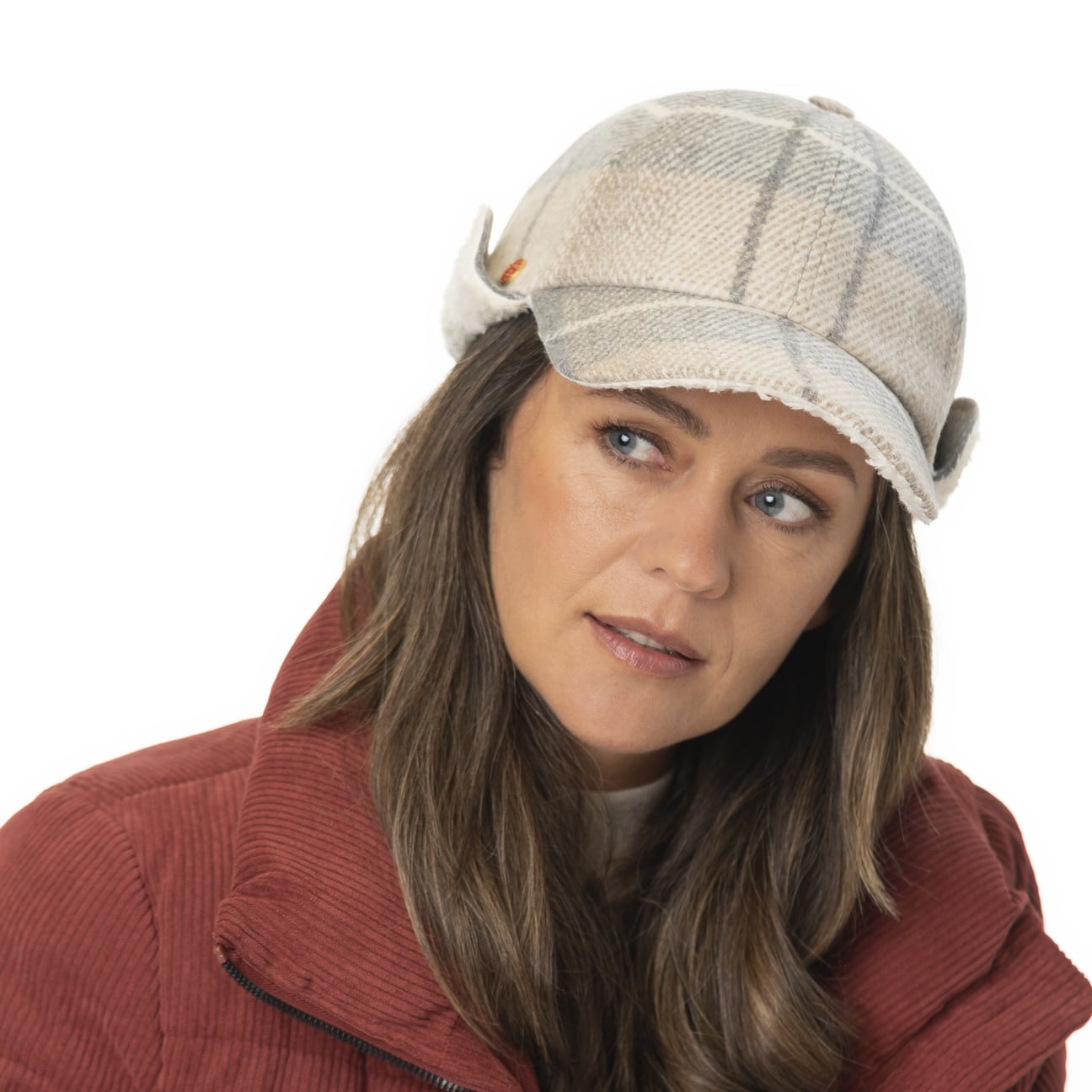 Plaid cap with ear flaps online