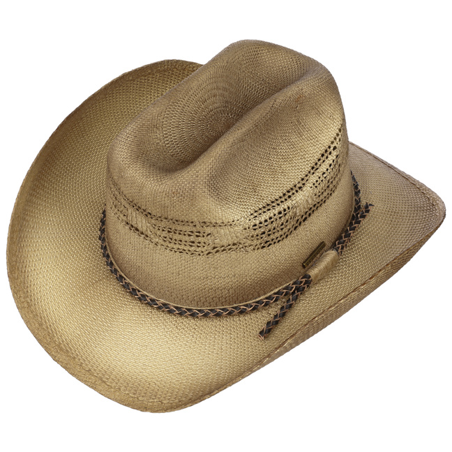 Western Cowboy Hat countryhut Straw Hat Summer Hat Sun Hat "Santiago" Brown 