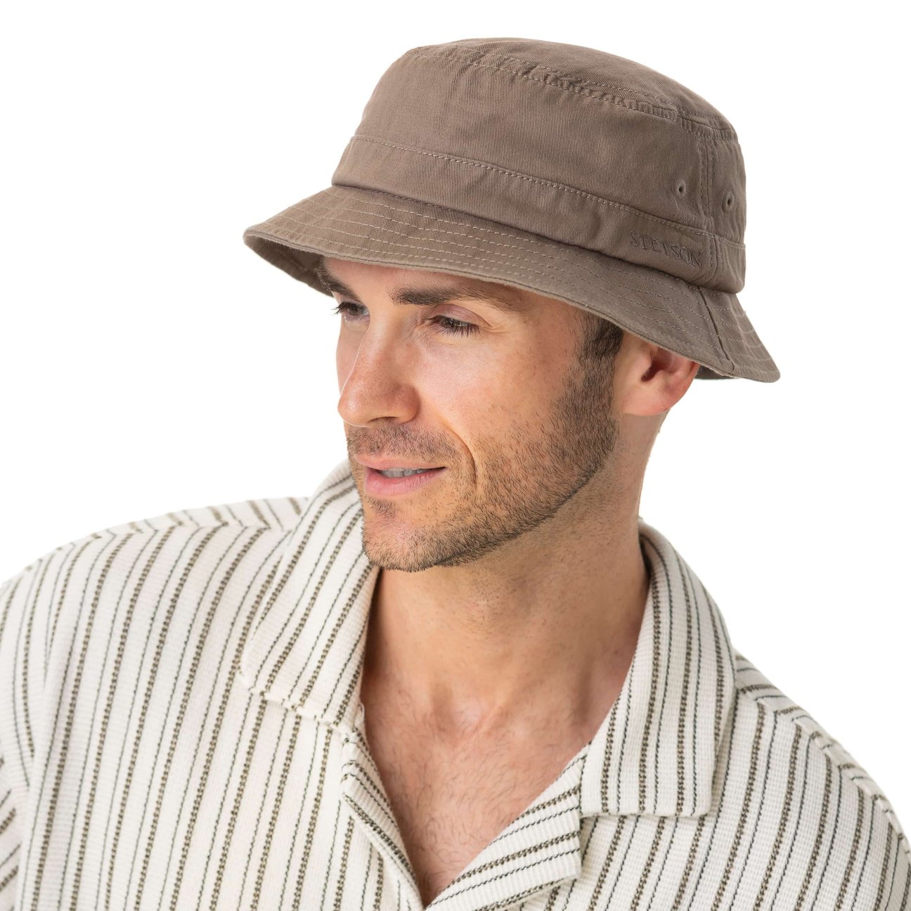 【150th】STETSON  DELUXE スミクロ Twill Bucket Hat with UV Protection by Stetson - £69.00