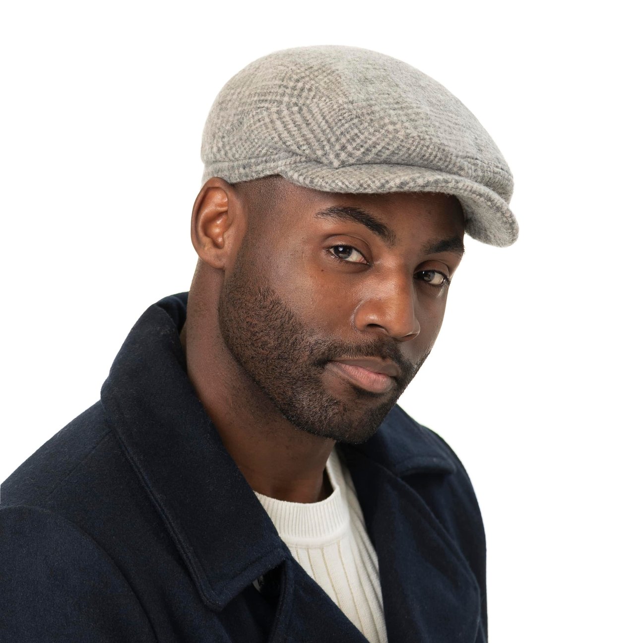 Undyed Virgin Wool Driver Flat Cap by Stetson - £94.55