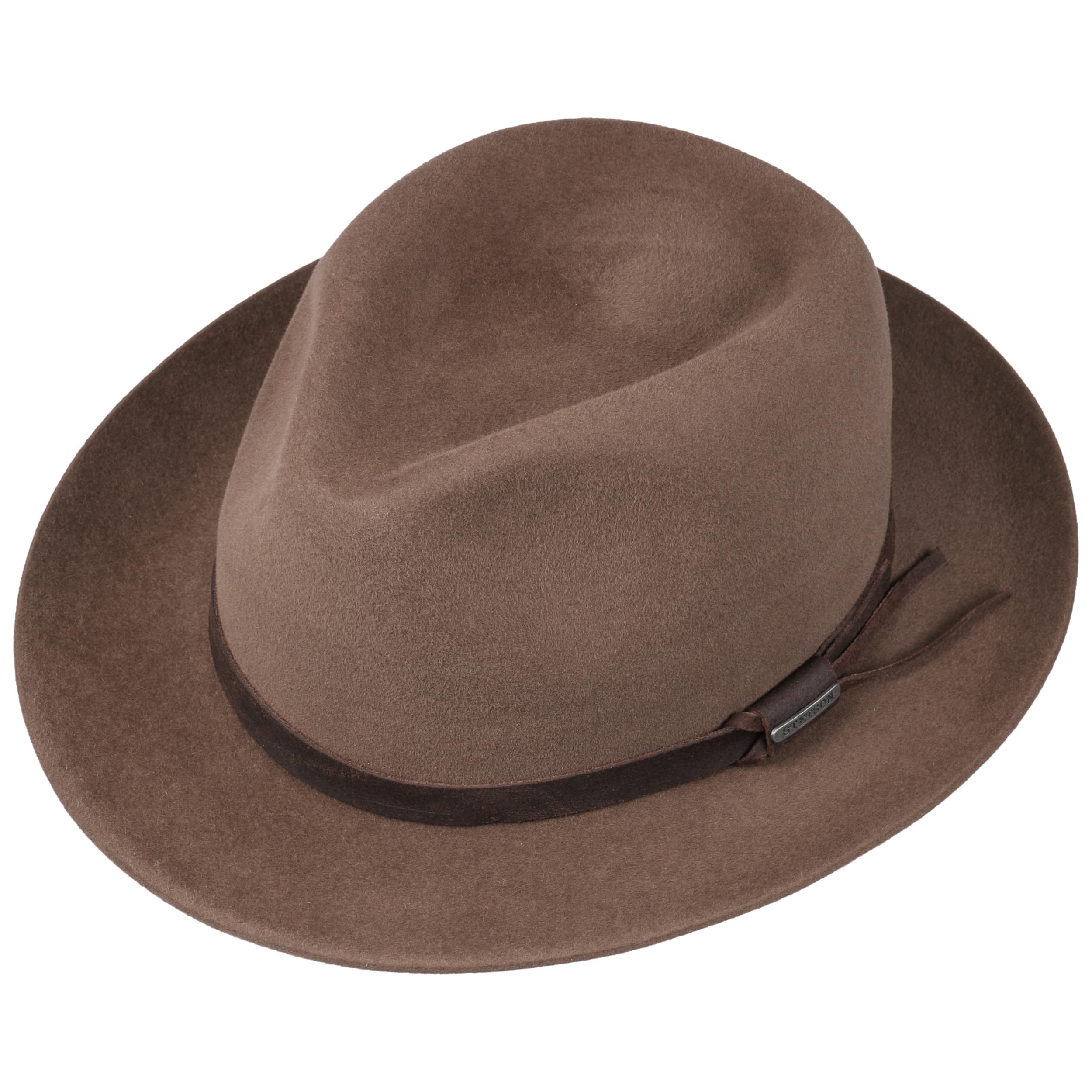Wide Brim Fedora Hat Western Wool Cowboy Felt Hats Men Women Crushable Outback Trilby Caps Outdoor Christmas Gift 