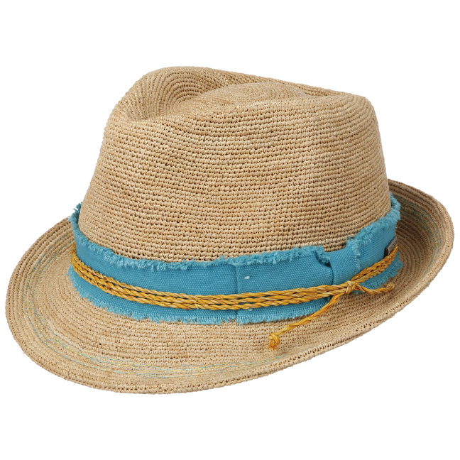 Vetalio Crochet Trilby Straw Hat by Stetson