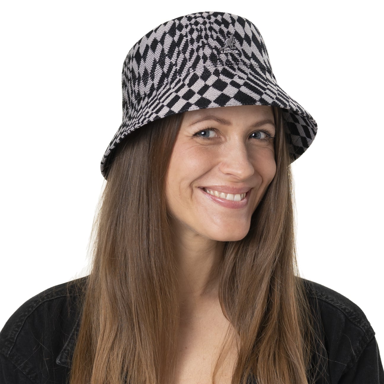 Warped Check Bucket Cloth Hat by Kangol - £42.95