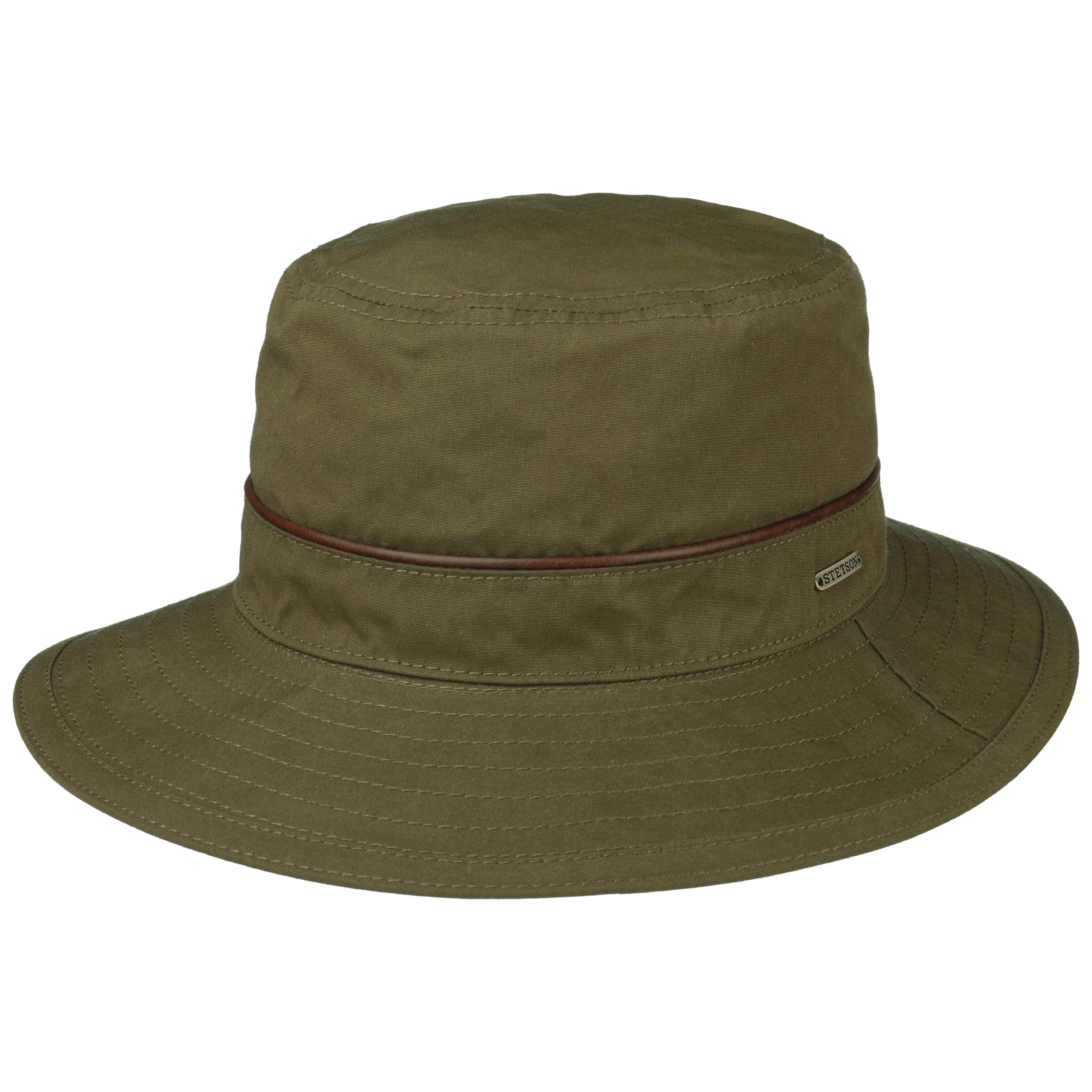 Waxed Cotton Bucket Outdoor Hat by Stetson - £109.00