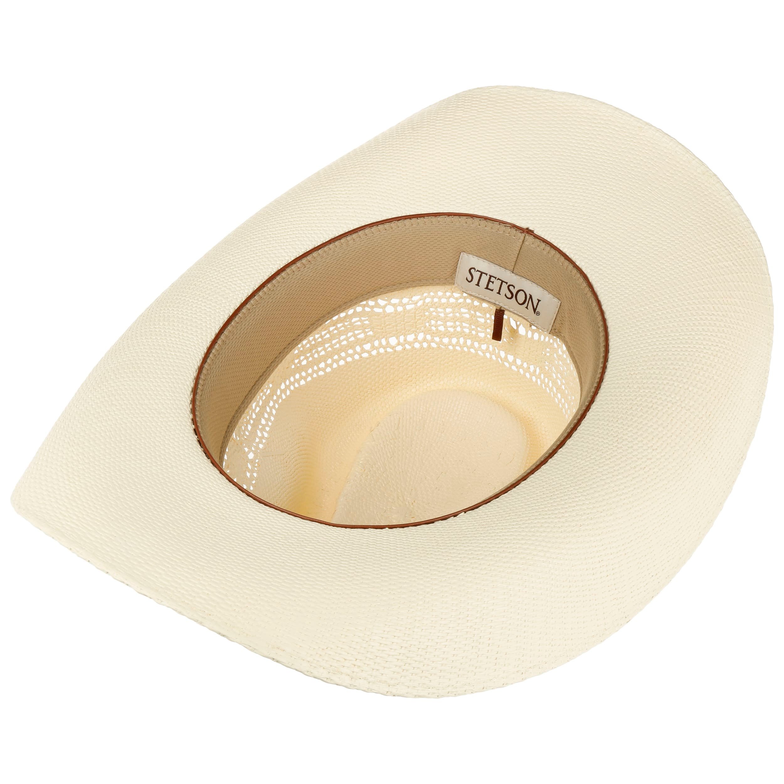 Stetson Afton Vented Canvas Straw Hat in Natural
