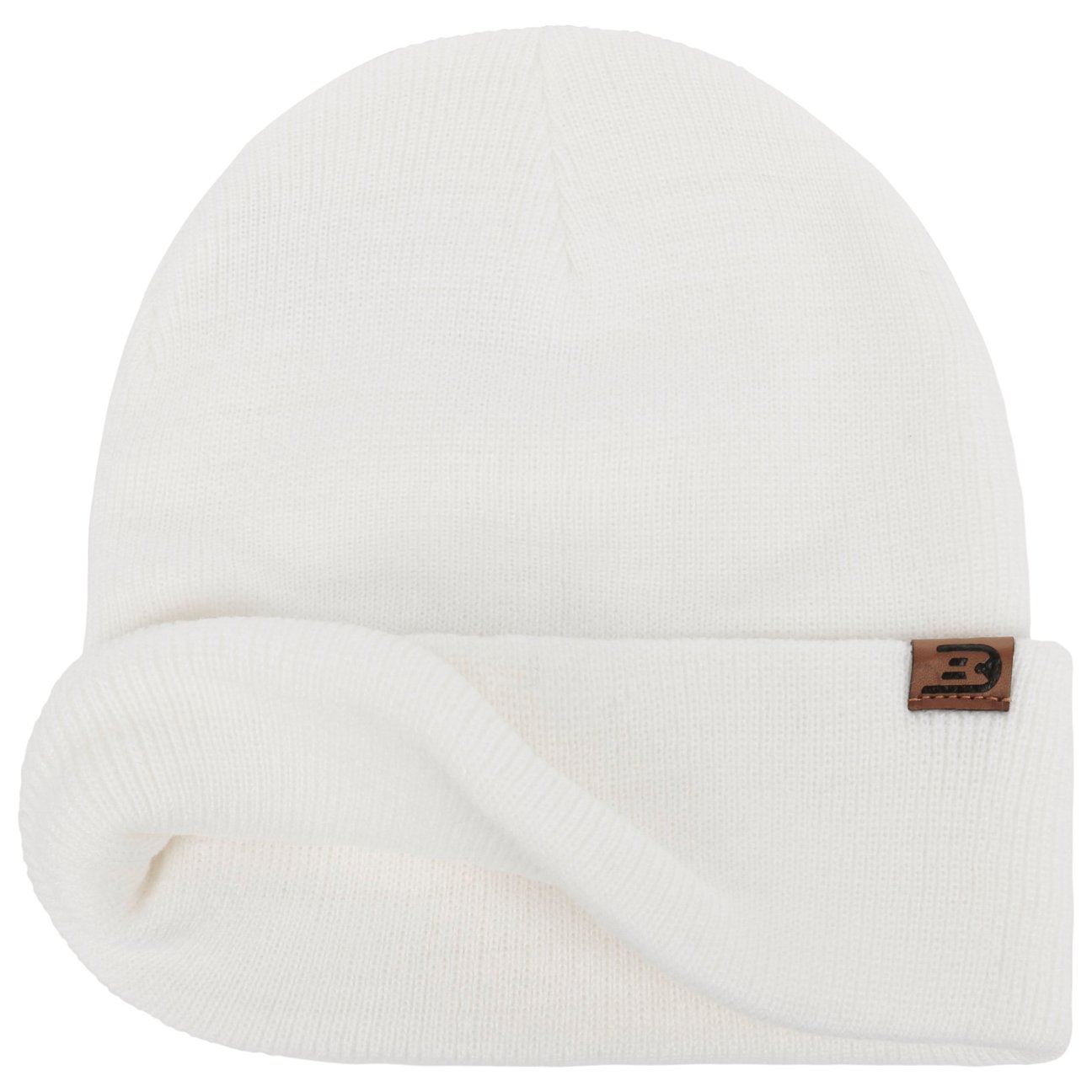 Atlantis Wind Double Skin Beanie With Turn-Up Brim - One Size Fits All (White) - View #2