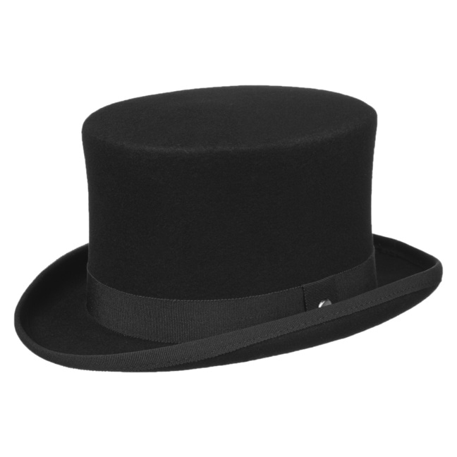 Wool Felt Top Hat by Lierys - Black - Female - Size: 60 cm