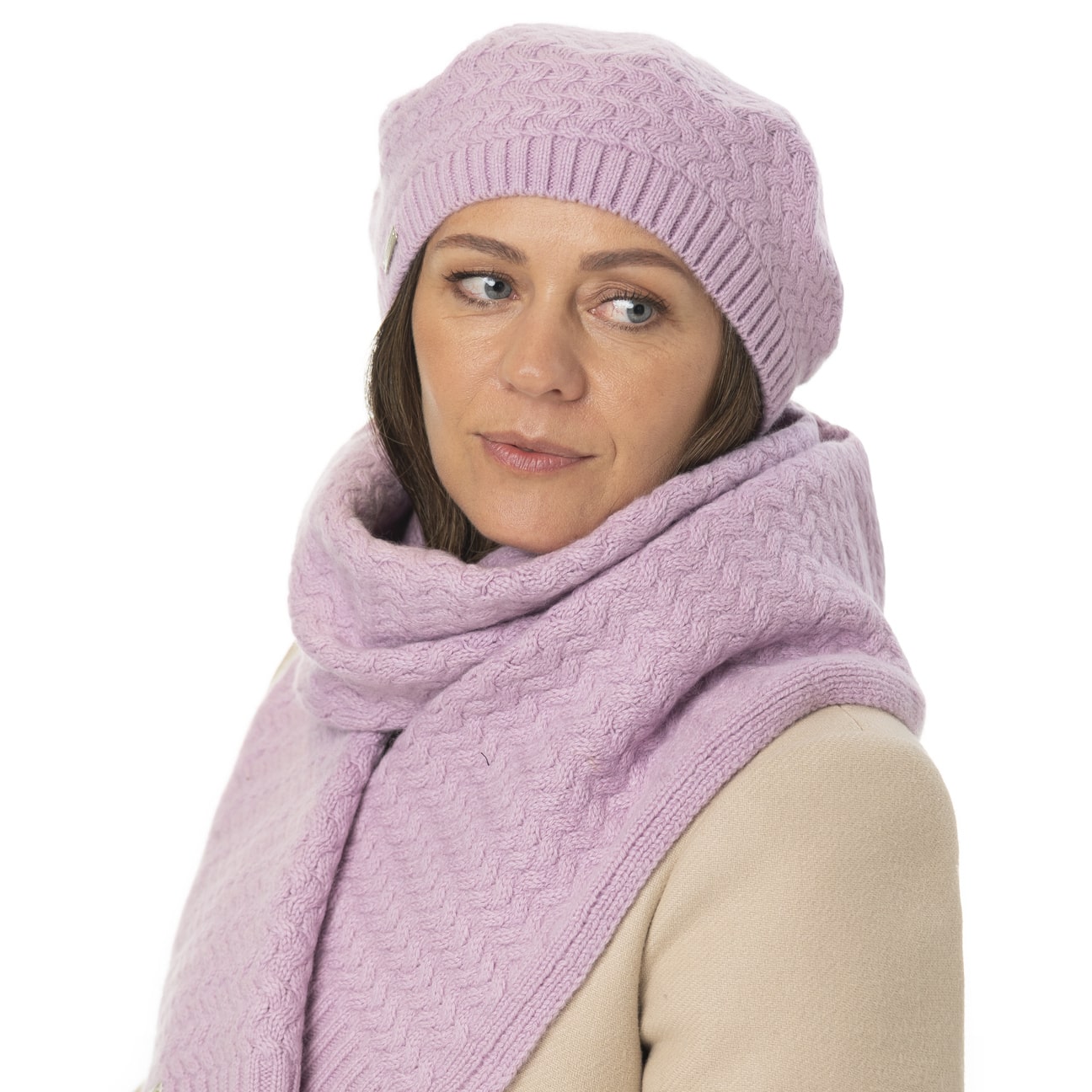 今期!marihojaマリホジャRelax Knit Rib Beret Yakina Merino Knit Beret by Seeberger - £53.95