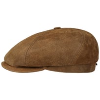 6 Panel Vintage Pigskin Flat Cap by Stetson - &pound;129.00