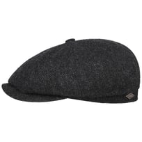 8 Panel Heringbone Wool Flat Cap by JJ Hats - &pound;87.95