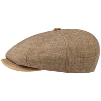 8 Panel Merrick Linen Flat Cap by Stetson - &pound;89.00