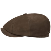 8 Panel Suede Calfskin Flat Cap by JJ Hats - &pound;114.95
