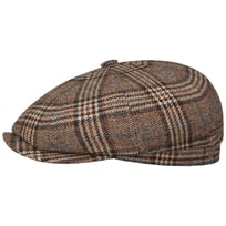 8 Panel Vanderon Check Flat Cap by JJ Hats - &pound;103.95