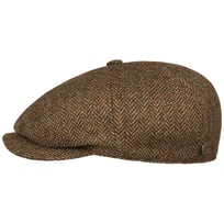 8 Panel Wool Herringbone Flat Cap by Balmoral - &pound;69.95