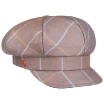 Anja Check Linen Newsboy Cap by Mayser - &pound;70.95