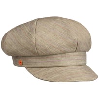 Anja Stripes Linen Newsboy Cap by Mayser - &pound;70.95
