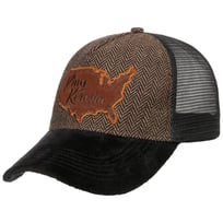 Black Brown Trucker Cap by King Kerosin - &pound;28.95