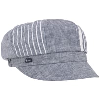 Blue Patchwork Newsboy Cap by Lipodo - &pound;30.95