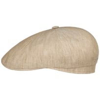 Bricksford 8 Panel Linen Flat Cap by Stetson - &pound;119.00