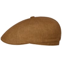 Bricksford 8 Panel Linen Flat Cap by Stetson - &pound;119.00