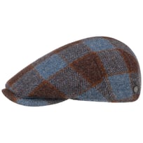 Capri Check Virgin Wool Flat Cap by Lierys - &pound;70.95
