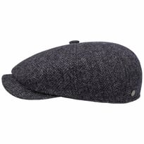 Carlsen Wool Herringbone Flat Cap by Lierys - &pound;61.95