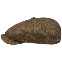 Carlsen Wool Herringbone Flat Cap by Lierys - &pound;61.95