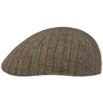 Hatteras Herringbone Stripe Flat Cap by Stetson 119.00