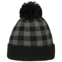 Checked Beanie Bobble Hat - &pound;11.95