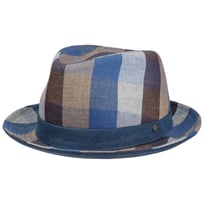 Colour Checks Player Linen Hat by Lierys - &pound;75.85