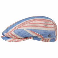 Colour Stripes Linen Flat Cap by Lierys - &pound;52.95