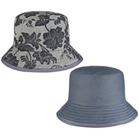 Denim Flowers Reversible Hat by bedacht - &pound;70.95